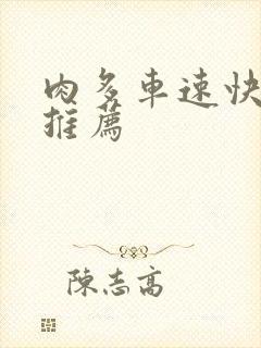 肉多车速快的书推荐