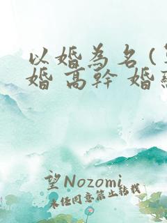 以婚为名 (军婚 高干 婚恋)