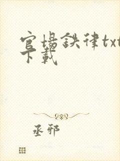 官场铁律txt下载