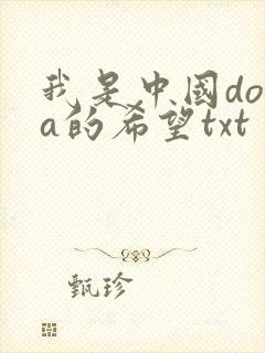 我是中国dota的希望txt
