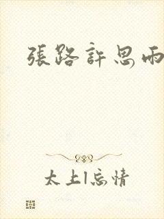 张路许思雨