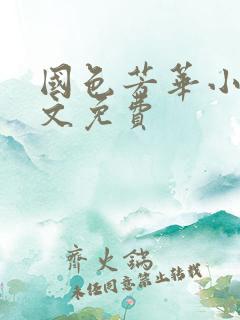 国色芳华小说全文免费