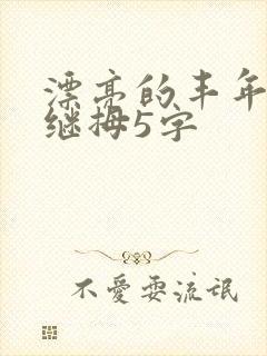 漂亮的丰年经的继拇5字