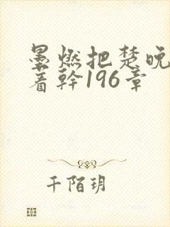 墨燃把楚晚宁按着干196章