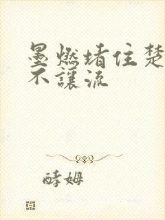 墨燃堵住楚晚宁不让流