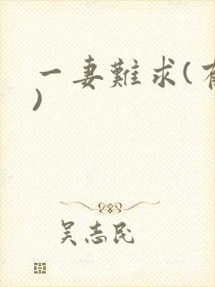 一妻难求(有肉)