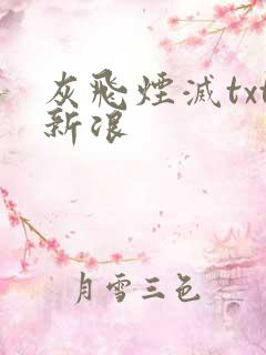 灰飞烟灭txt新浪