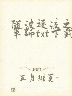 随波逐流之一代军师txt下载