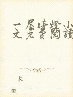 一屋暗灯小说全文免费阅读