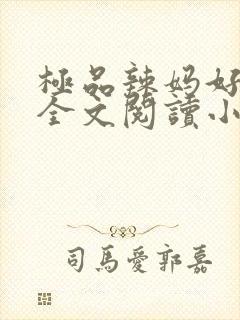 极品辣妈好v5全文阅读小说