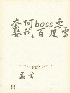 奈何boss要娶我百度云