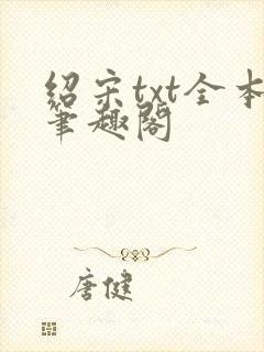 绍宋txt全本笔趣阁