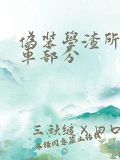 伪装学渣所有开车部分