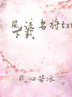 风流名将txt下载