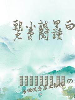 朝小诚黑白小说免费阅读