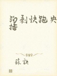 狗剩快跑央八首播