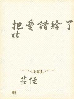 把爱错给了你txt