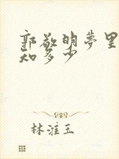 郭敬明梦里花落知多少