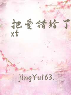 把爱错给了你txt