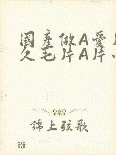 国产做A爱片久久毛片A片小说