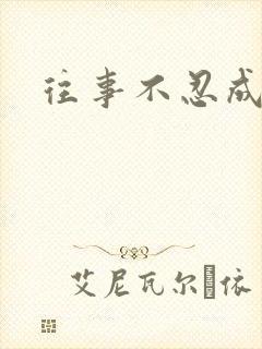 往事不忍成历史