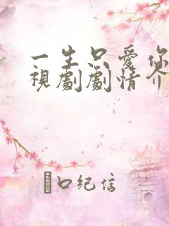 一生只爱你 电视剧剧情介绍