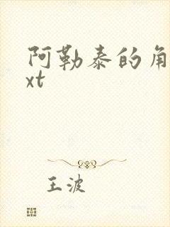 阿勒泰的角落txt