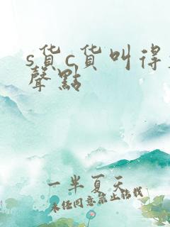 s货c货叫得大声点