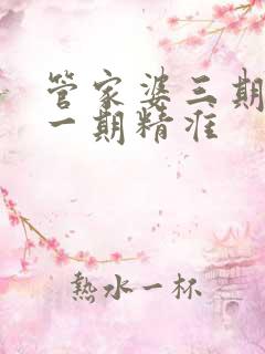 管家婆三期必开一期精准