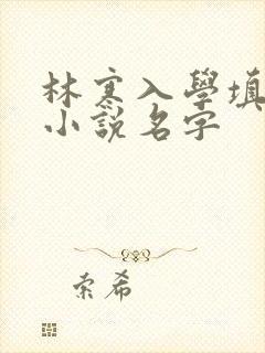 林寒入学填未婚小说名字