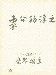 两公的浮之手中字