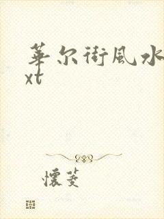 华尔街风水师txt