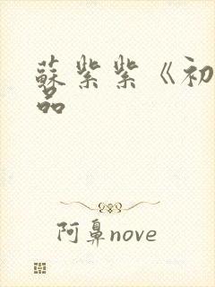 苏紫紫《初》作品