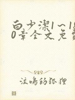 白少洁1～180章全文免费