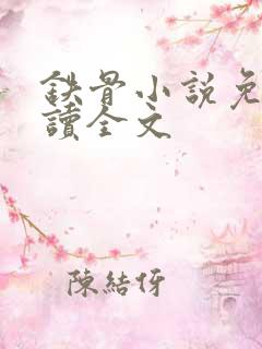 铁骨小说免费阅读全文