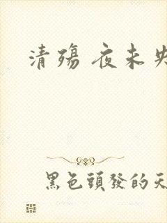 清殇 夜未央
