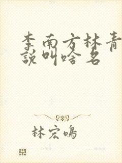 李南方林青青小说叫啥名