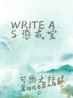 WRITE AS 惩戒室