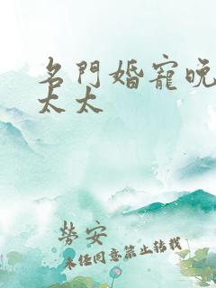 名门婚宠晚安赫太太