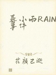 聂小雨RAIN事件