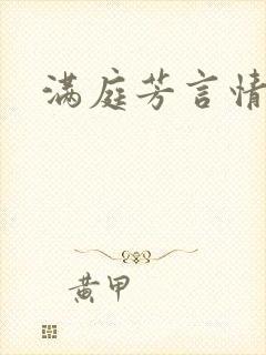 满庭芳言情小说