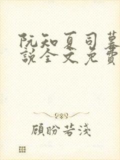 阮知夏司暮寒小说全文免费无弹窗