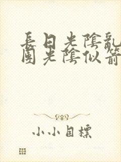 长日光阴乱作一团光阴似箭时渺