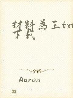 材料为王txt下载