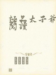 极品太子爷全文阅读