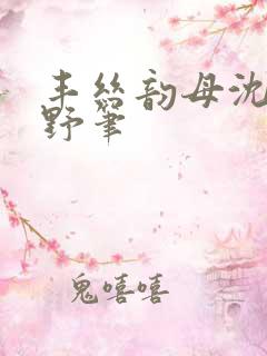 丰丝韵母沈蓉书野笔