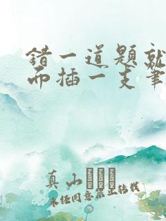 错一道题就往下面插一支笔怎么办