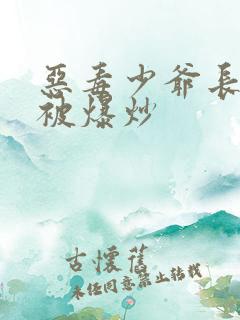 恶毒少爷长大后被爆炒