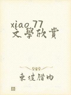 xiao 77文学欣赏
