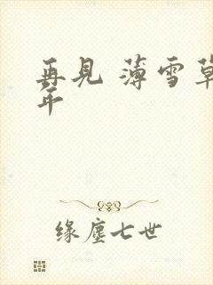 再见 薄雪草少年